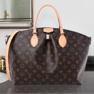 Louis Vuitton Boetie Zipped Tote Monogram Canvas MM Brown